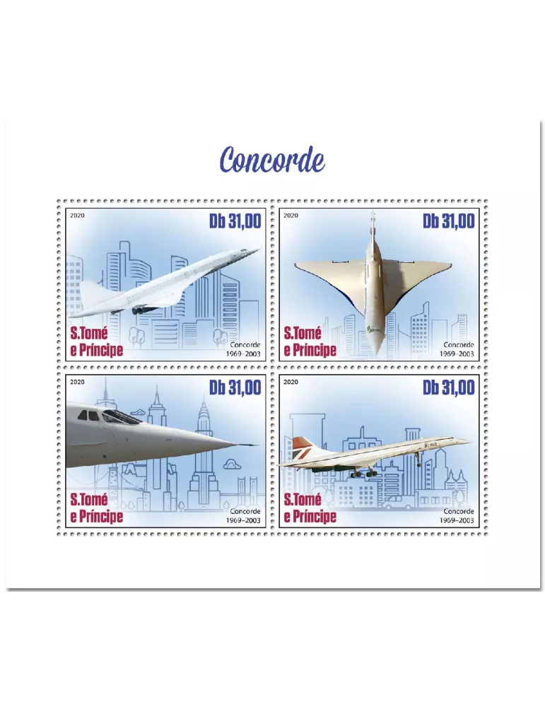 n° 7349/7352  - Timbre SAINT-THOMAS ET PRINCE Poste