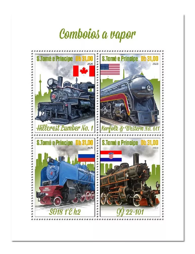 n° 7357/7360  - Timbre SAINT-THOMAS ET PRINCE Poste