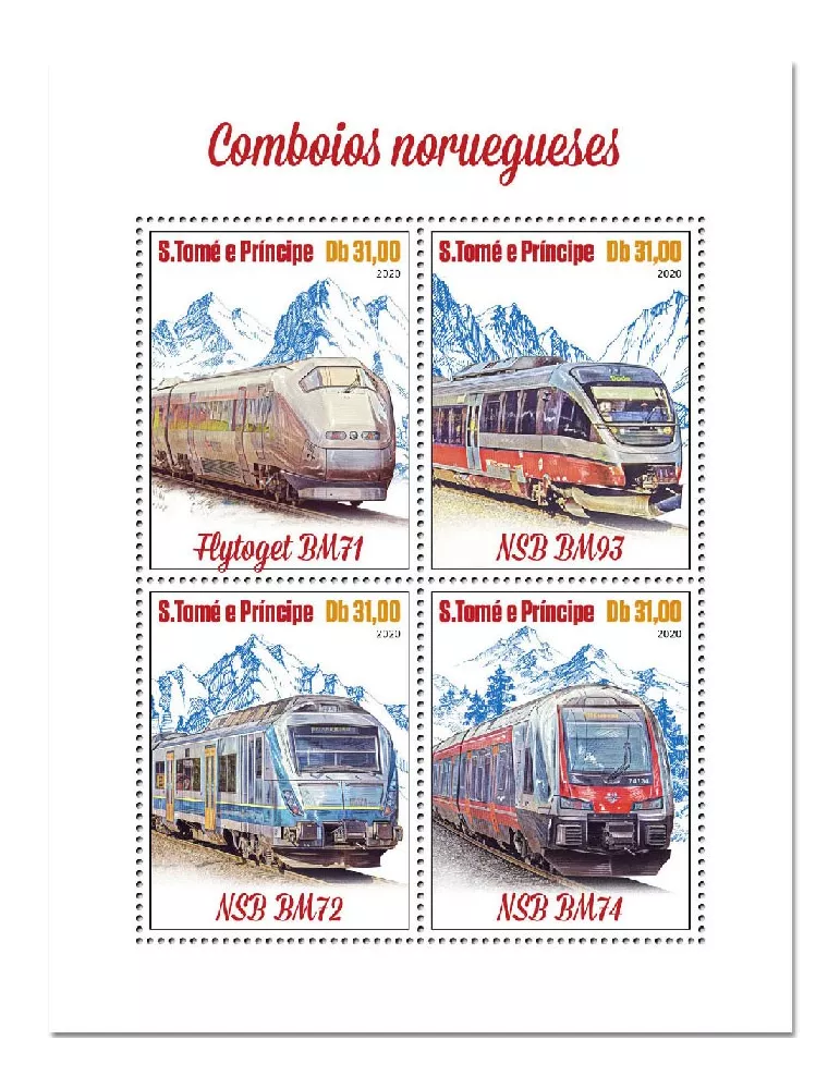 n° 7361/7364  - Timbre SAINT-THOMAS ET PRINCE Poste