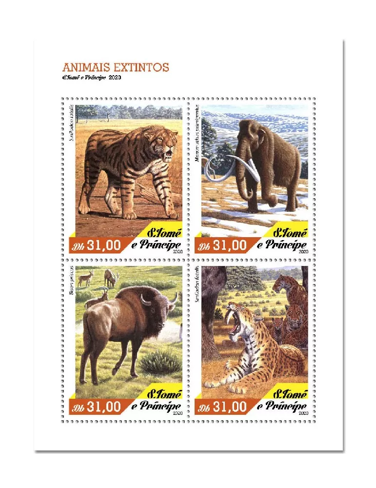 n° 7387/7390  - Timbre SAINT-THOMAS ET PRINCE Poste