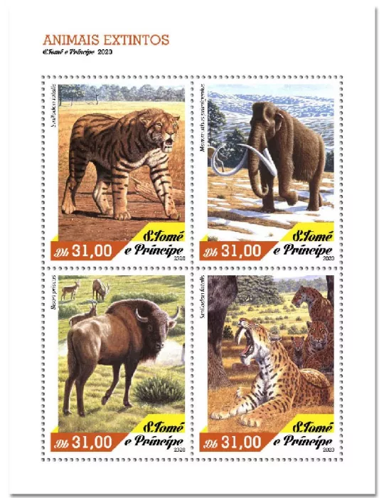 n° 7387/7390  - Timbre SAINT-THOMAS ET PRINCE Poste