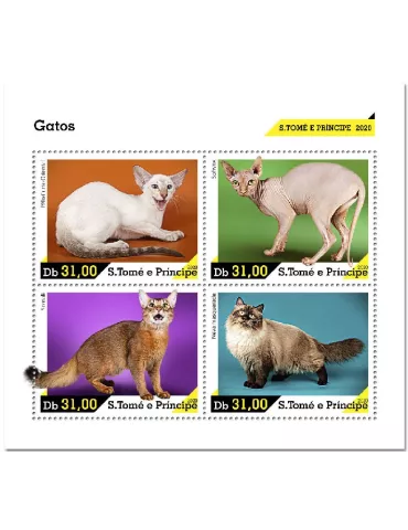 n° 7395/7398  - Timbre SAINT-THOMAS ET PRINCE Poste