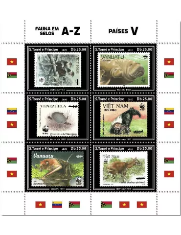 n° 7399/7404  - Timbre SAINT-THOMAS ET PRINCE Poste