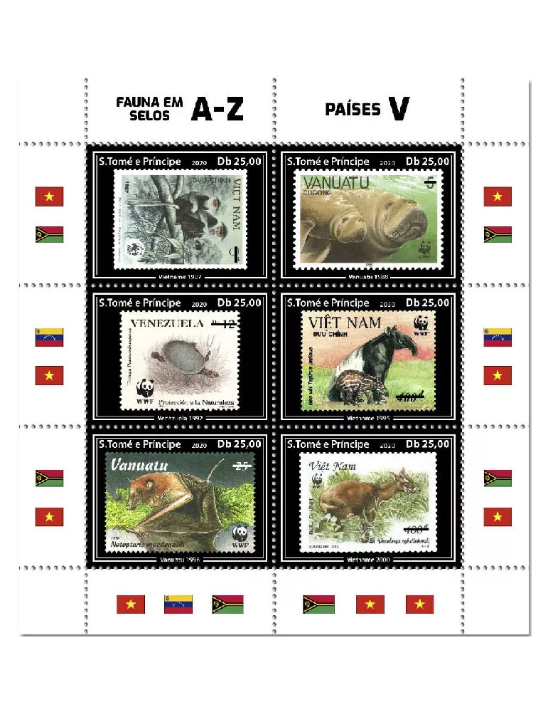 n° 7399/7404  - Timbre SAINT-THOMAS ET PRINCE Poste