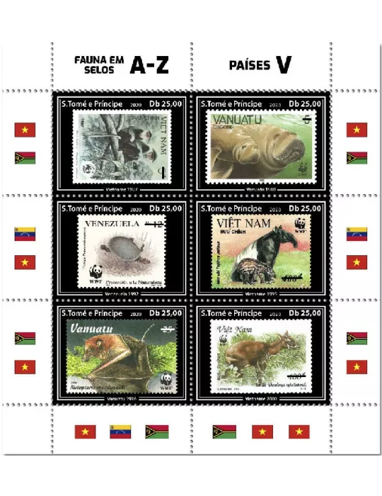 n° 7399/7404  - Timbre SAINT-THOMAS ET PRINCE Poste