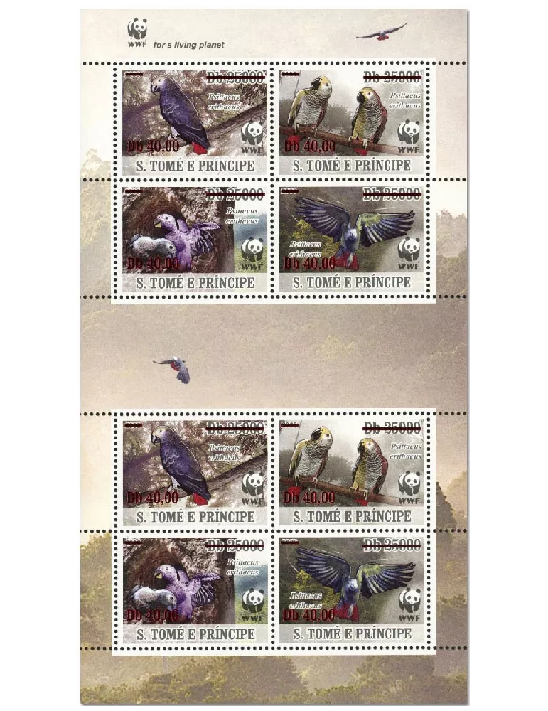 n° 7405/7408  - Timbre SAINT-THOMAS ET PRINCE Poste