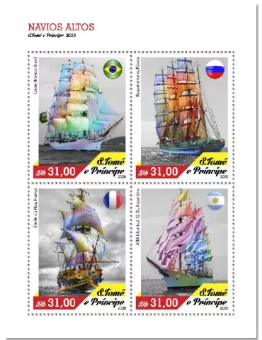 n° 7425/7428  - Timbre SAINT-THOMAS ET PRINCE Poste