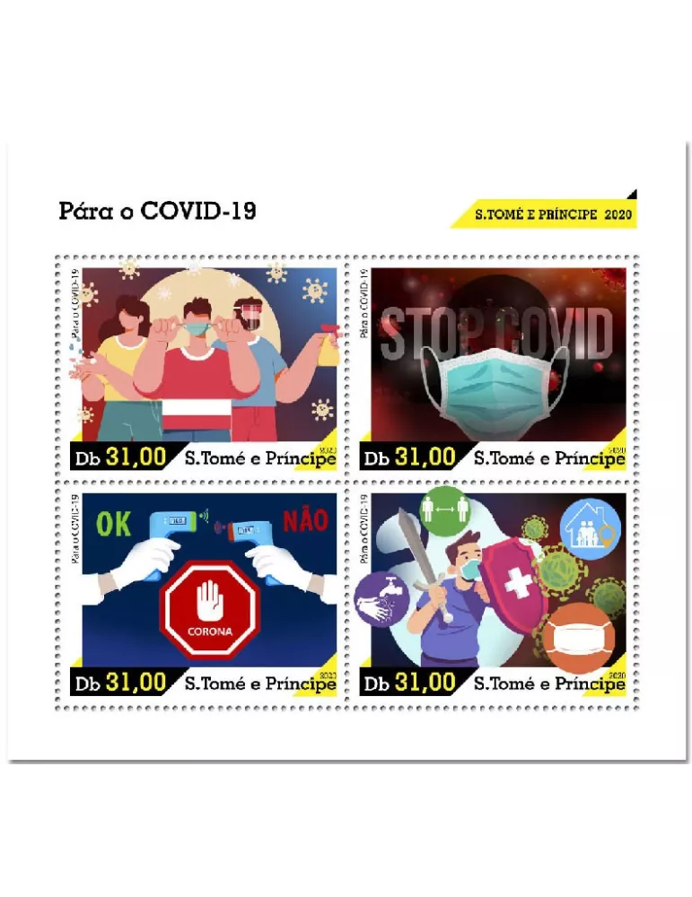 n° 7547/7550  - Timbre SAINT-THOMAS ET PRINCE Poste