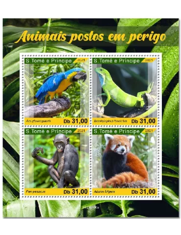 n° 7571/7574  - Timbre SAINT-THOMAS ET PRINCE Poste