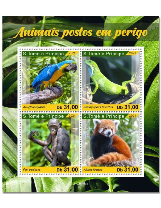 n° 7571/7574  - Timbre SAINT-THOMAS ET PRINCE Poste