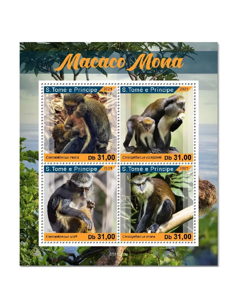 n° 7601/7604  - Timbre SAINT-THOMAS ET PRINCE Poste