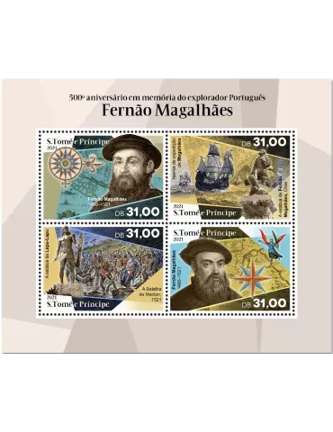 n° 7617/7620  - Timbre SAINT-THOMAS ET PRINCE Poste