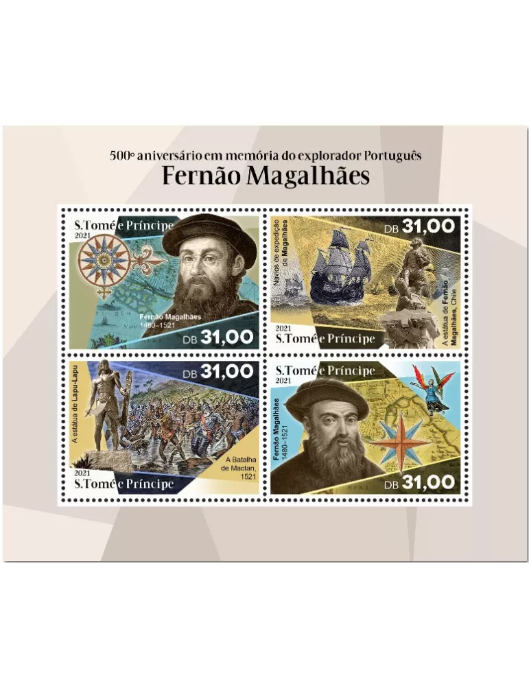 n° 7617/7620  - Timbre SAINT-THOMAS ET PRINCE Poste