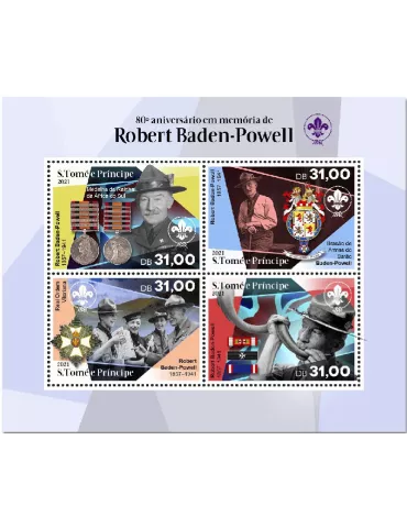 n° 7633/7636  - Timbre SAINT-THOMAS ET PRINCE Poste