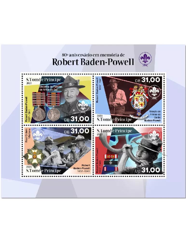 n° 7633/7636  - Timbre SAINT-THOMAS ET PRINCE Poste