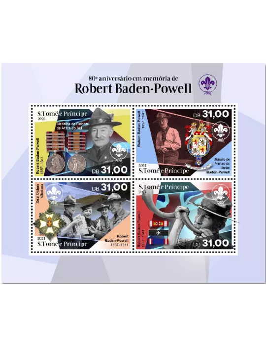 n° 7633/7636  - Timbre SAINT-THOMAS ET PRINCE Poste
