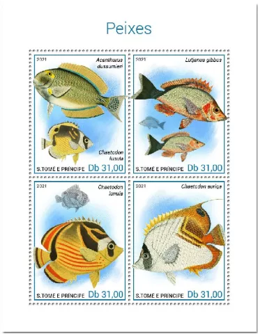 n° 7697/7700  - Timbre SAINT-THOMAS ET PRINCE Poste