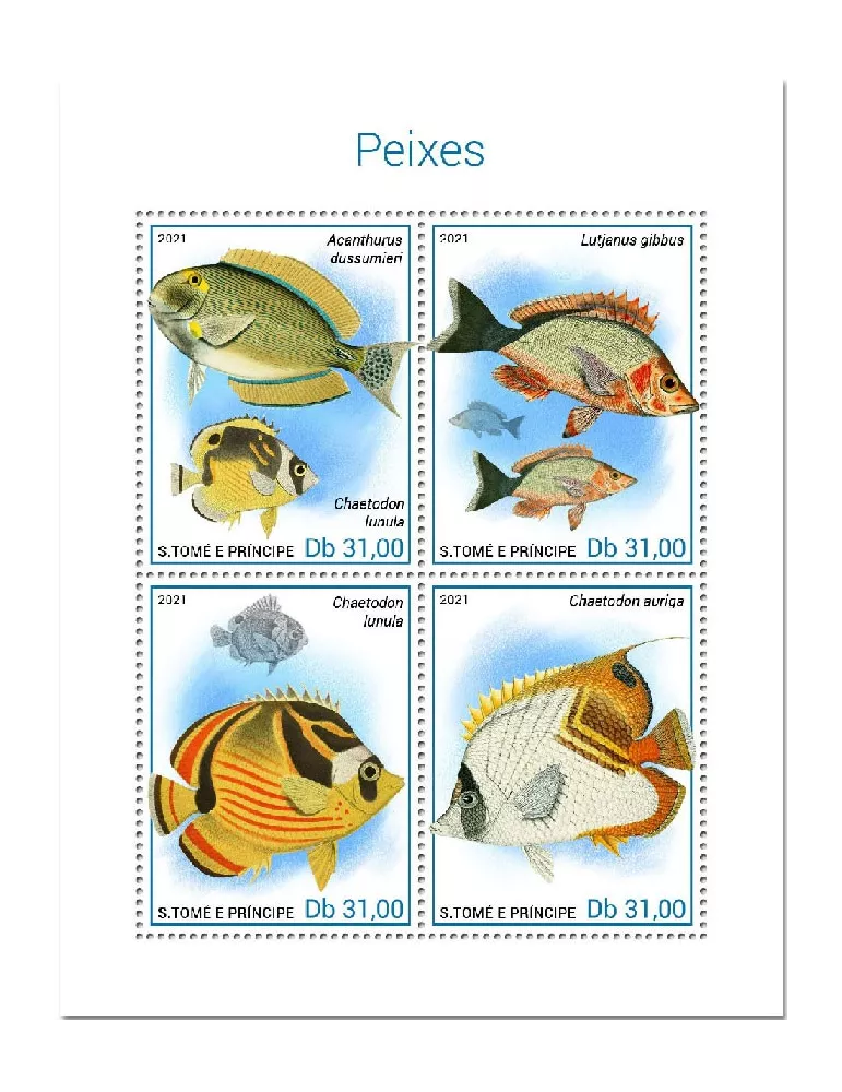 n° 7697/7700  - Timbre SAINT-THOMAS ET PRINCE Poste