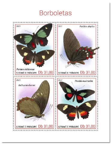 n° 7709/7712  - Timbre SAINT-THOMAS ET PRINCE Poste