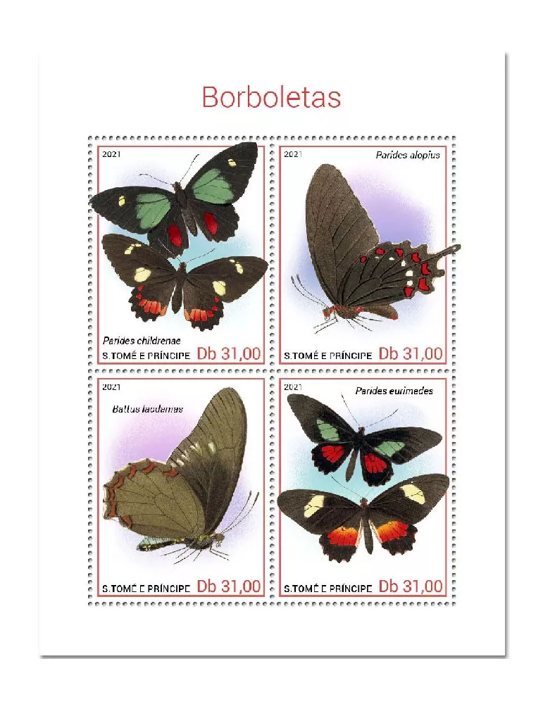 n° 7709/7712  - Timbre SAINT-THOMAS ET PRINCE Poste