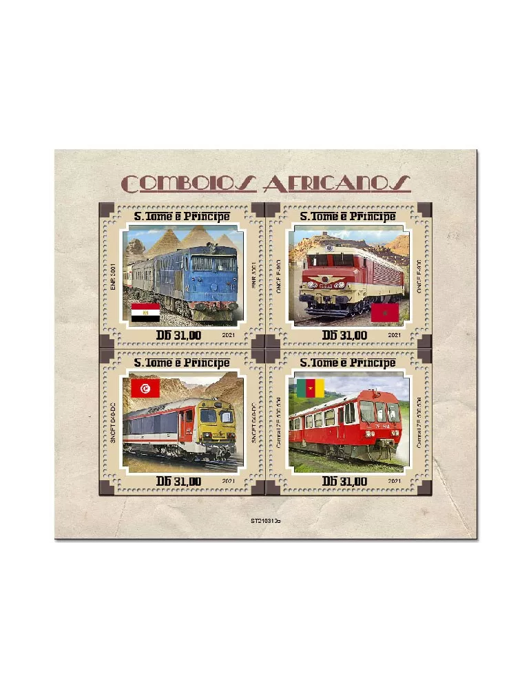 n° 7909/7912  - Timbre SAINT-THOMAS ET PRINCE Poste