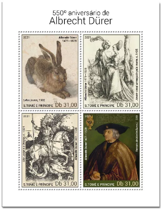 n° 7942/7945  - Timbre SAINT-THOMAS ET PRINCE Poste
