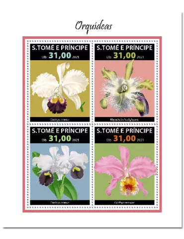 n° 7968/7971  - Timbre SAINT-THOMAS ET PRINCE Poste