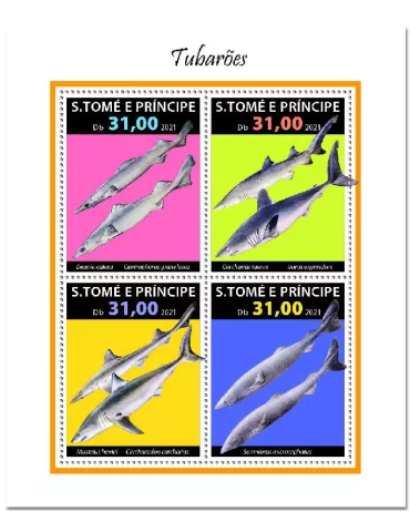 n° 8002/8005  - Timbre SAINT-THOMAS ET PRINCE Poste