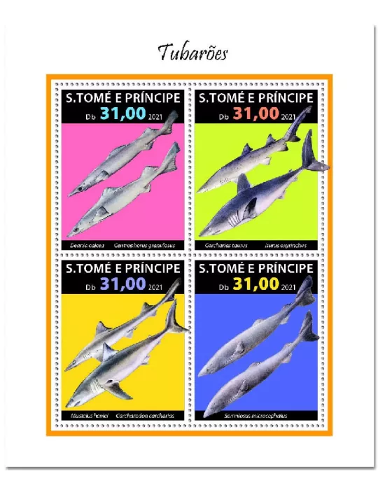 n° 8002/8005  - Timbre SAINT-THOMAS ET PRINCE Poste