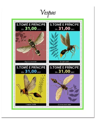 n° 8022/8025  - Timbre SAINT-THOMAS ET PRINCE Poste