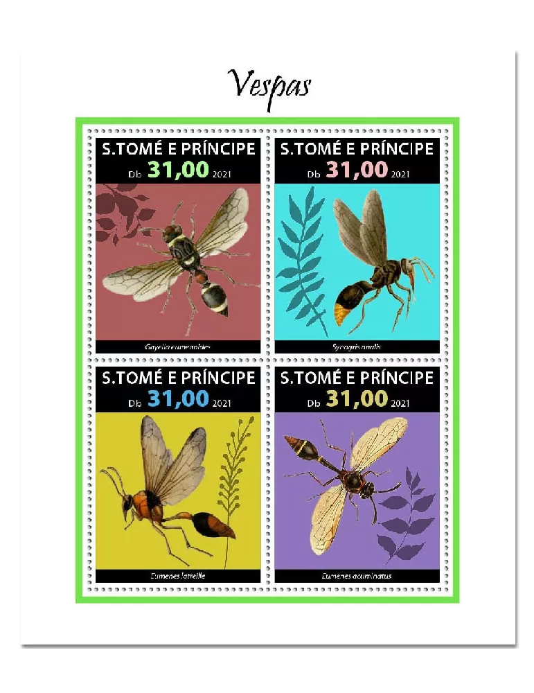 n° 8022/8025  - Timbre SAINT-THOMAS ET PRINCE Poste