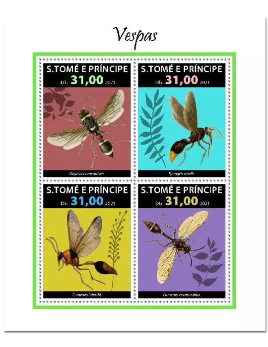 n° 8022/8025  - Timbre SAINT-THOMAS ET PRINCE Poste