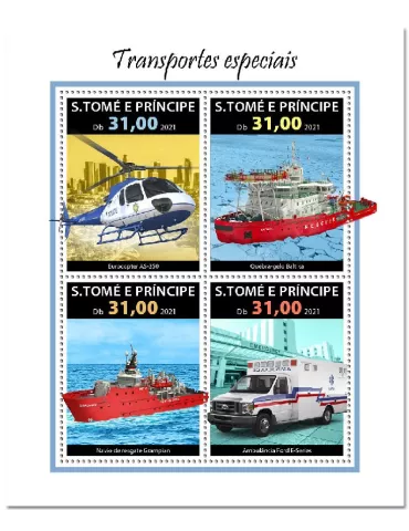 n° 8050/8053  - Timbre SAINT-THOMAS ET PRINCE Poste