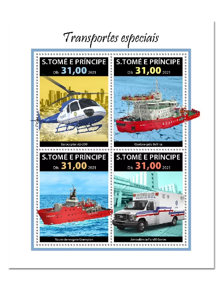 n° 8050/8053  - Timbre SAINT-THOMAS ET PRINCE Poste