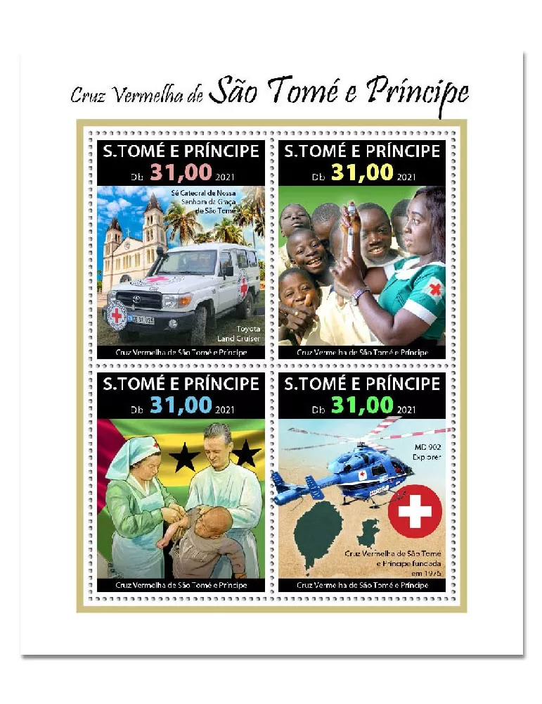 n° 8110/8113  - Timbre SAINT-THOMAS ET PRINCE Poste