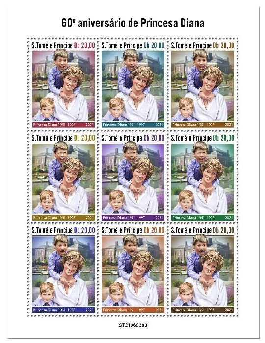 n° 8379/8387  - Timbre SAINT-THOMAS ET PRINCE Poste