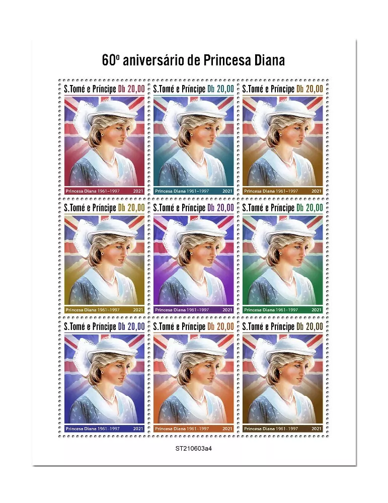 n° 8388/8396  - Timbre SAINT-THOMAS ET PRINCE Poste