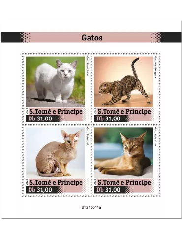 n° 8521/8524  - Timbre SAINT-THOMAS ET PRINCE Poste