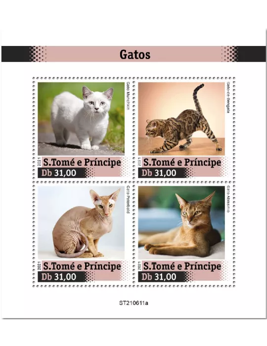 n° 8521/8524  - Timbre SAINT-THOMAS ET PRINCE Poste