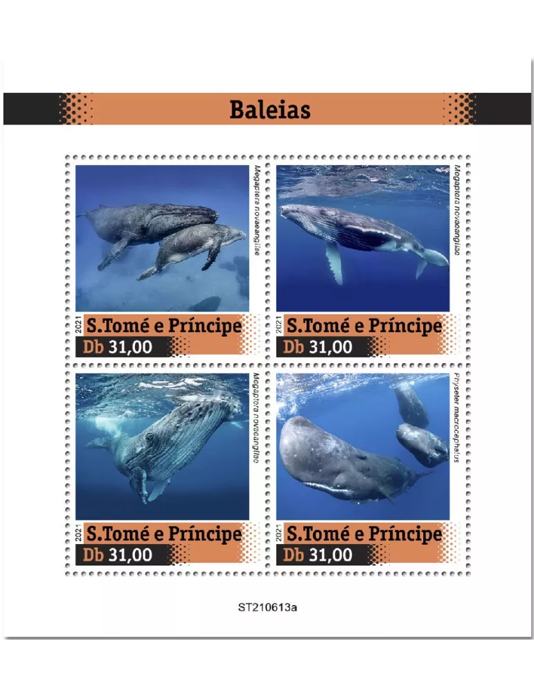 n° 8529/8532  - Timbre SAINT-THOMAS ET PRINCE Poste