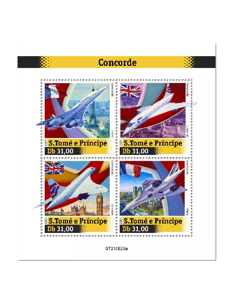 n° 8557/8560  - Timbre SAINT-THOMAS ET PRINCE Poste