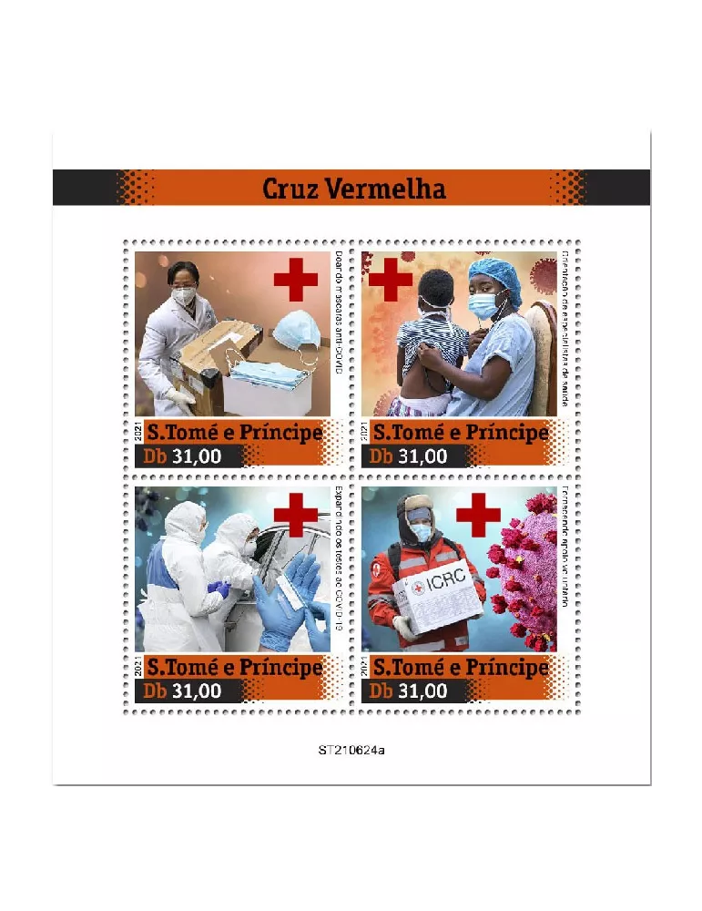 n° 8573/8576  - Timbre SAINT-THOMAS ET PRINCE Poste
