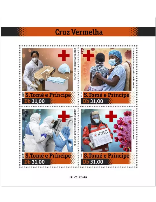 n° 8573/8576  - Timbre SAINT-THOMAS ET PRINCE Poste