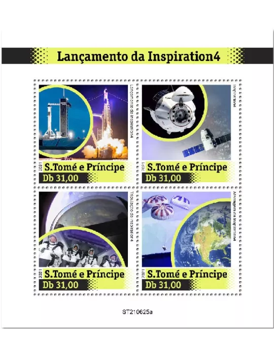 n° 8577/8580  - Timbre SAINT-THOMAS ET PRINCE Poste