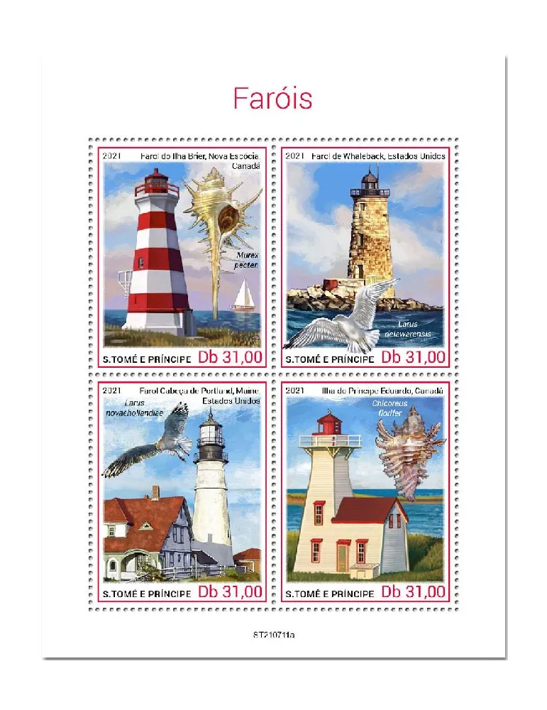 n° 8643/8646  - Timbre SAINT-THOMAS ET PRINCE Poste