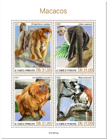 n° 8647/8650  - Timbre SAINT-THOMAS ET PRINCE Poste