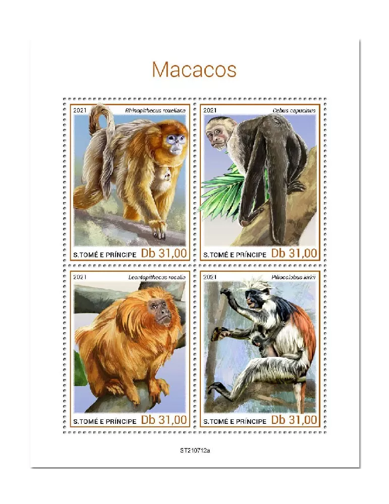 n° 8647/8650  - Timbre SAINT-THOMAS ET PRINCE Poste