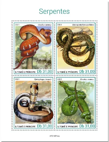 n° 8655/8658  - Timbre SAINT-THOMAS ET PRINCE Poste