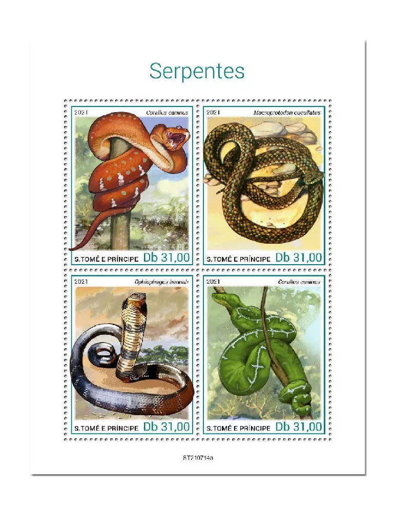 n° 8655/8658  - Timbre SAINT-THOMAS ET PRINCE Poste