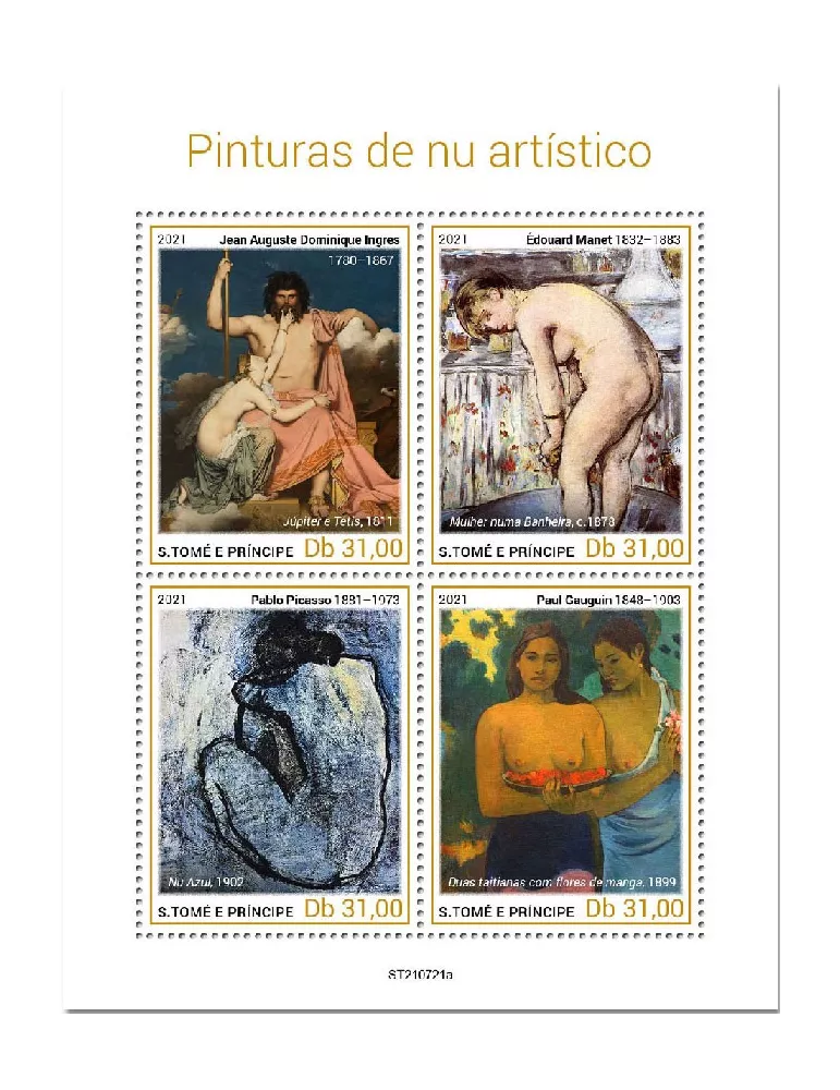 n° 8683/8686  - Timbre SAINT-THOMAS ET PRINCE Poste